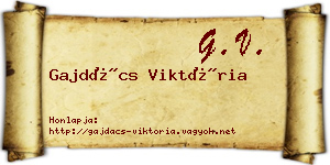 Gajdács Viktória névjegykártya